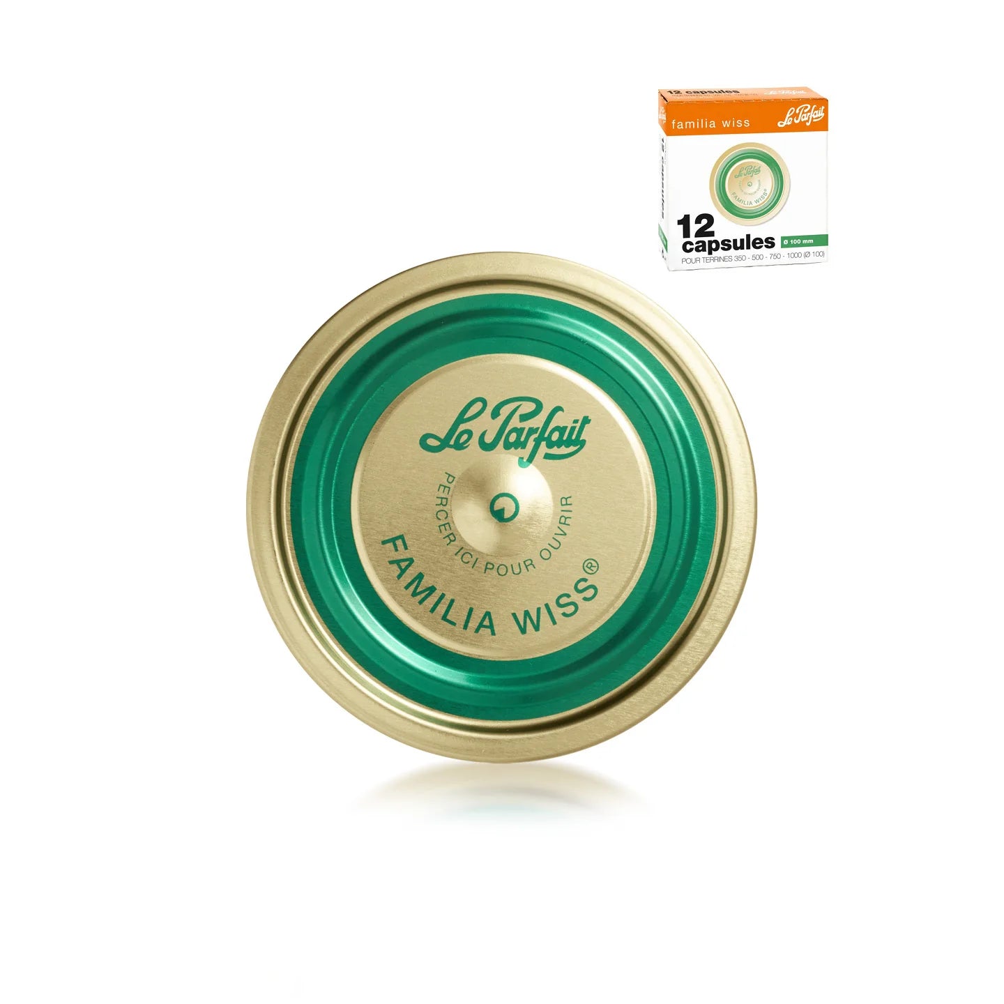 Le Parfait - familia-wiss-sealing-cap-12-pk-10cm-green