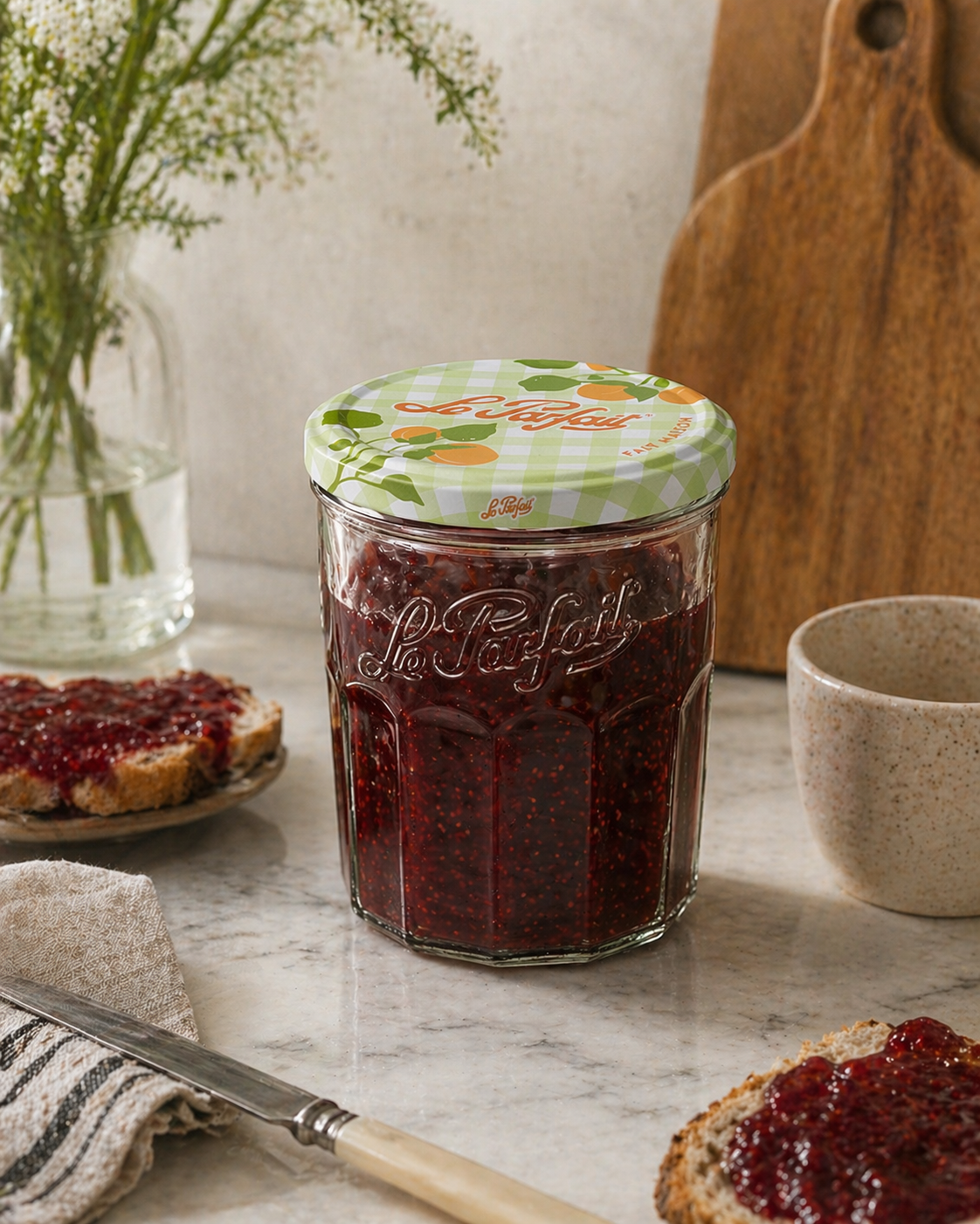 Glass Jar w/ Decorative Metal Lids 324ml/13oz